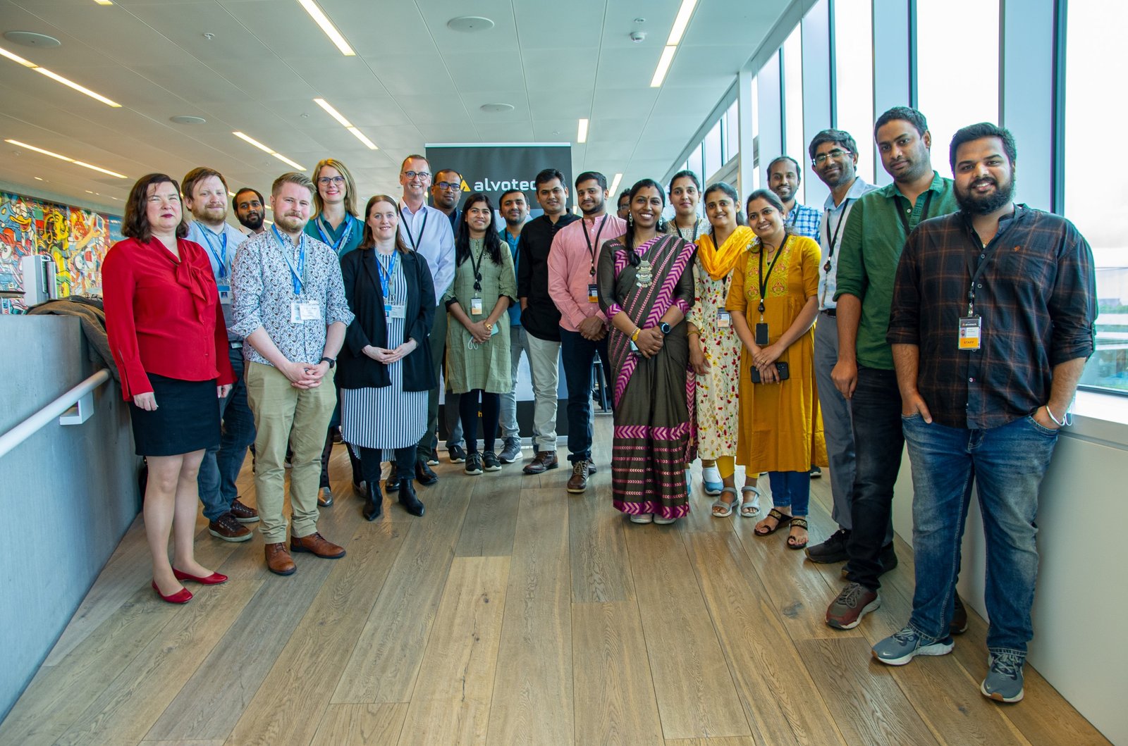 Members of the Indian and Icelandic communities gathered for a group photograph